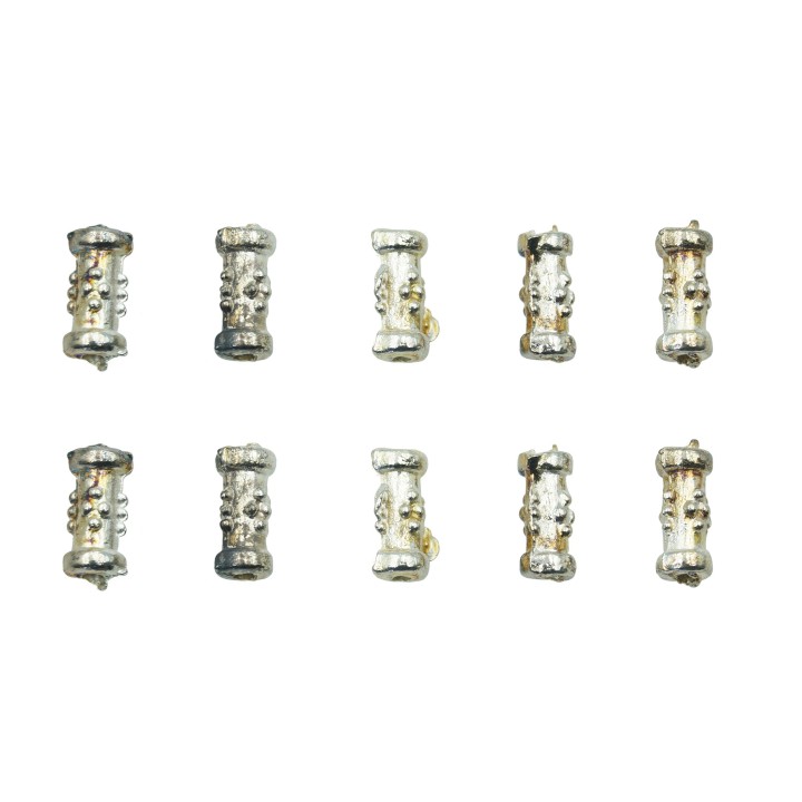 Cilindro grabado 8x4mm de pewter para collar pulsera y aretes