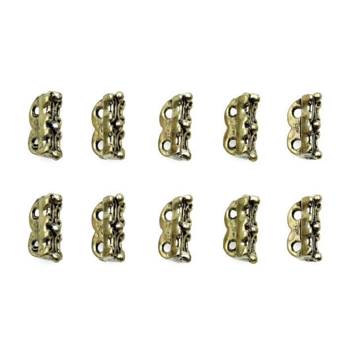 Cilindro con argollas 10x5mm de pewter para collar pulsera y aretes