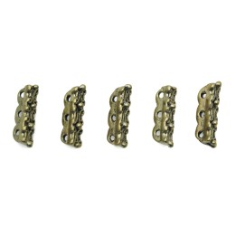 Cilindro con 3 argollas 14x4mm de pewter para collar pulsera y aretes
