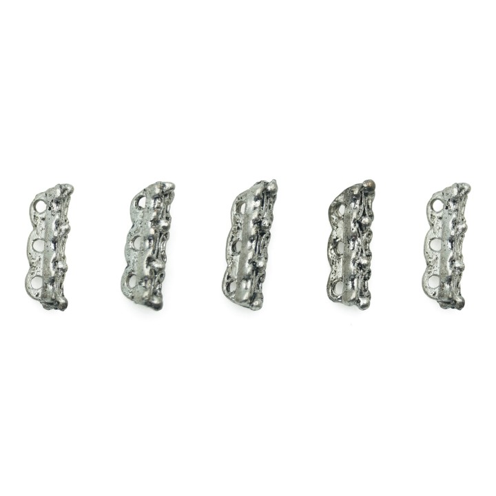 Cilindro con 3 argollas 14x4mm de pewter para collar pulsera y aretes