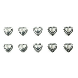 Corazon 6mm de pewter para collar pulsera y aretes