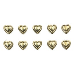 Corazon 6mm de pewter para collar pulsera y aretes