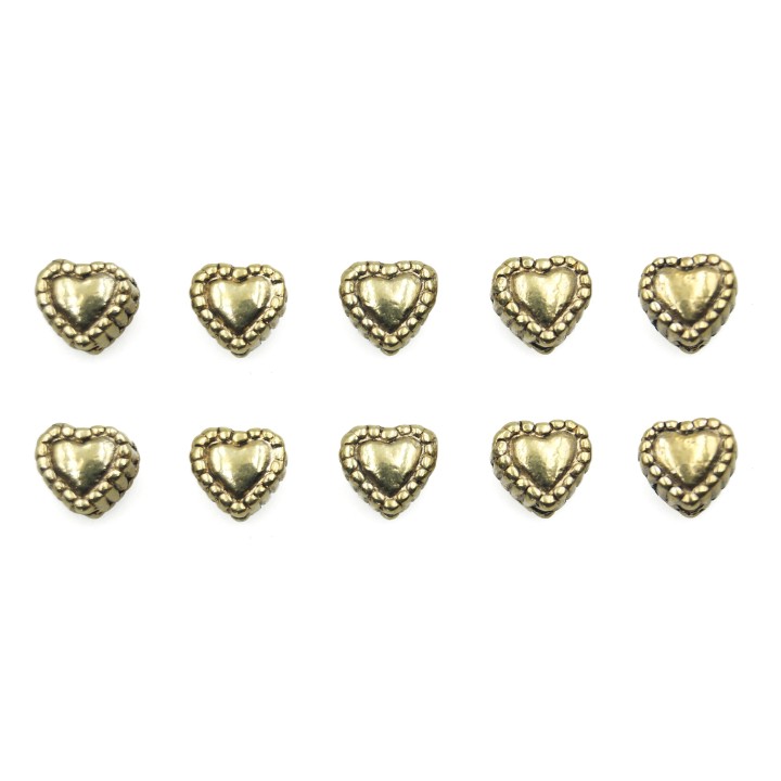 Corazon 6mm de pewter para collar pulsera y aretes