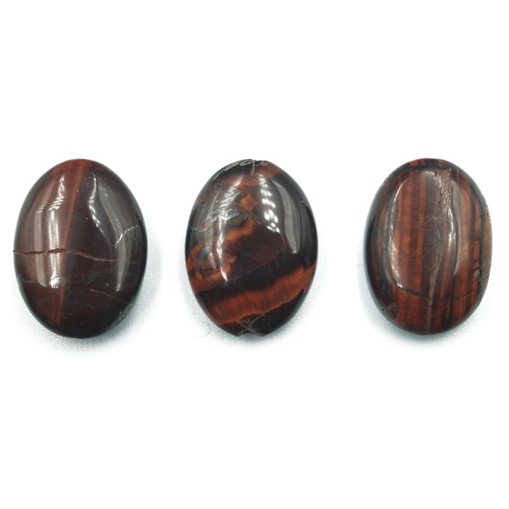 Piedra natural 13x18mm Oval Ojo De Tigre Red