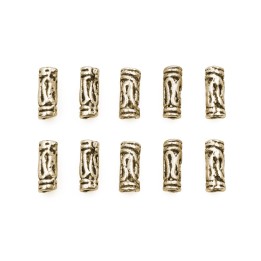 Cilindro grabado 12x5mm de pewter para collar pulsera y aretes