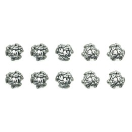 Casquillo forma de hojas 7x4mm de pewter para collar pulsera y aretes