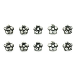 Flor 6x4mm de pewter para collar pulsera y aretes