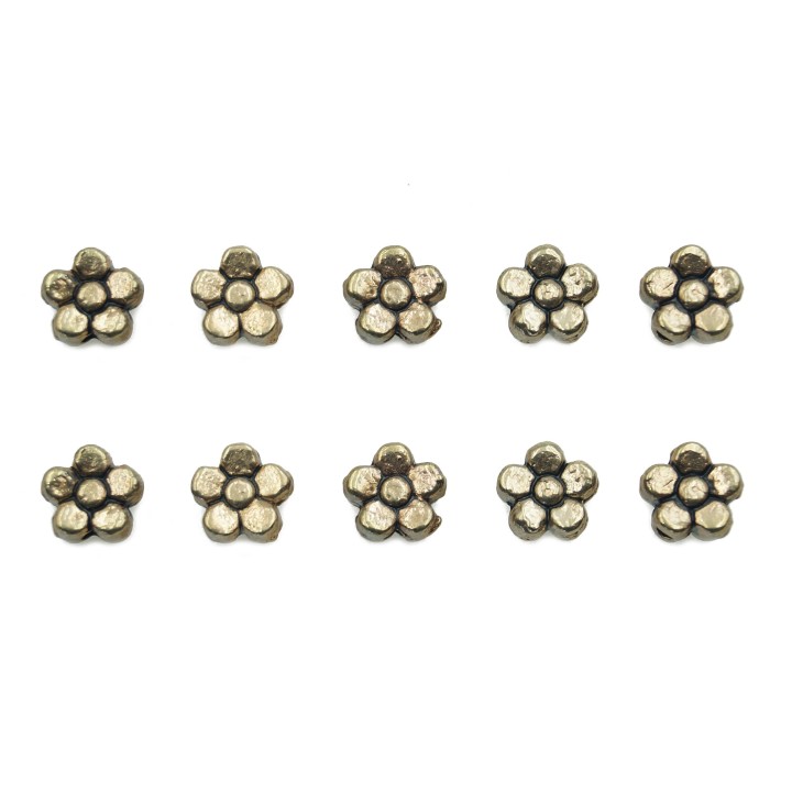 Flor 6x4mm de pewter para collar pulsera y aretes