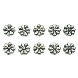 Flor 10x4mm de pewter para collar pulsera y aretes