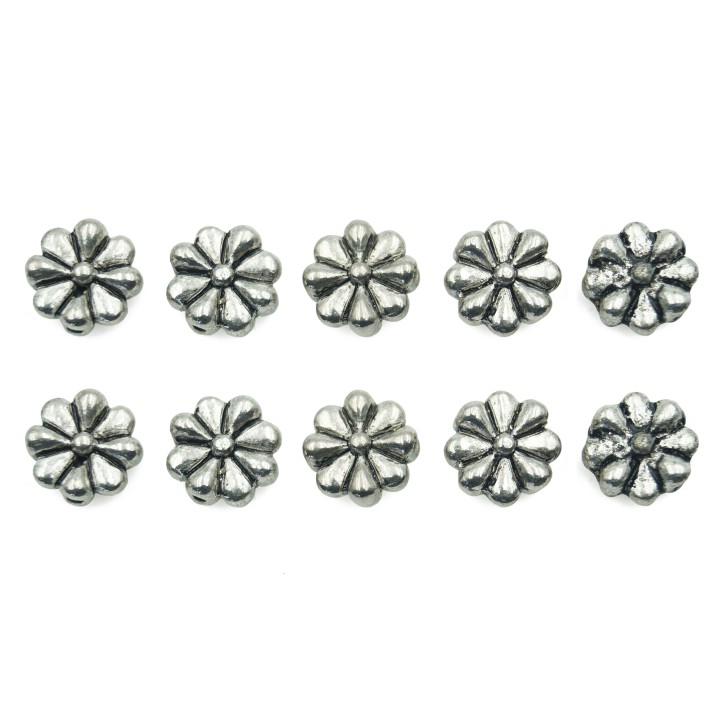 Flor 10x4mm de pewter para collar pulsera y aretes