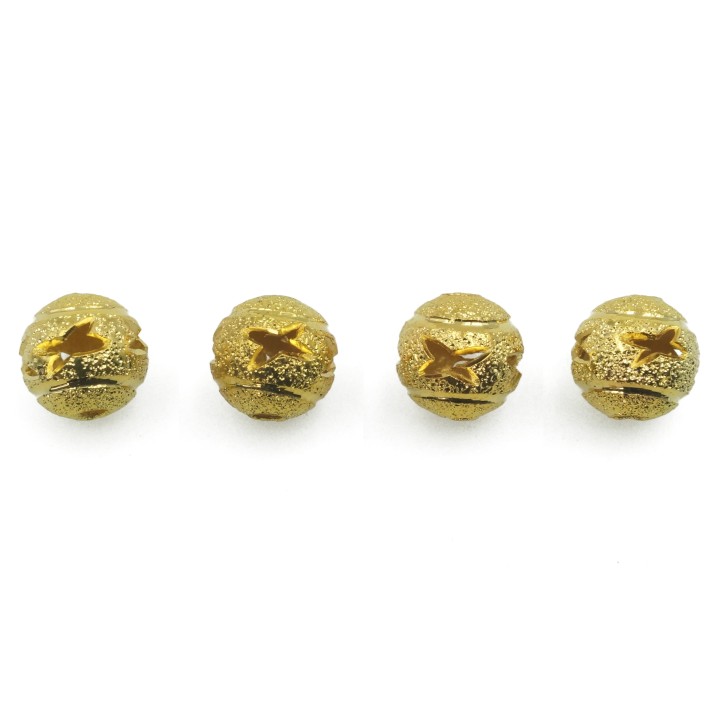 Bola perforada 8 mm de laton para collar y pulsera