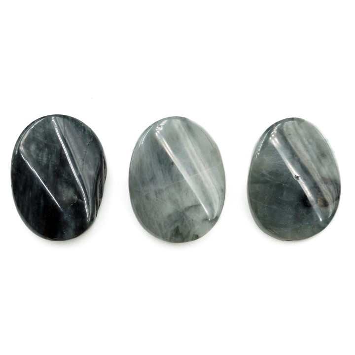 Piedra natural 15x20mm Oval Silver Leaf Jasper