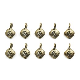 Cocol con argolla 14x10mm de pewter para collar pulsera y aretes