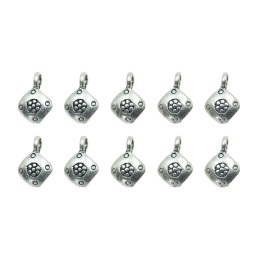 Cocol con argolla 14x10mm de pewter para collar pulsera y aretes