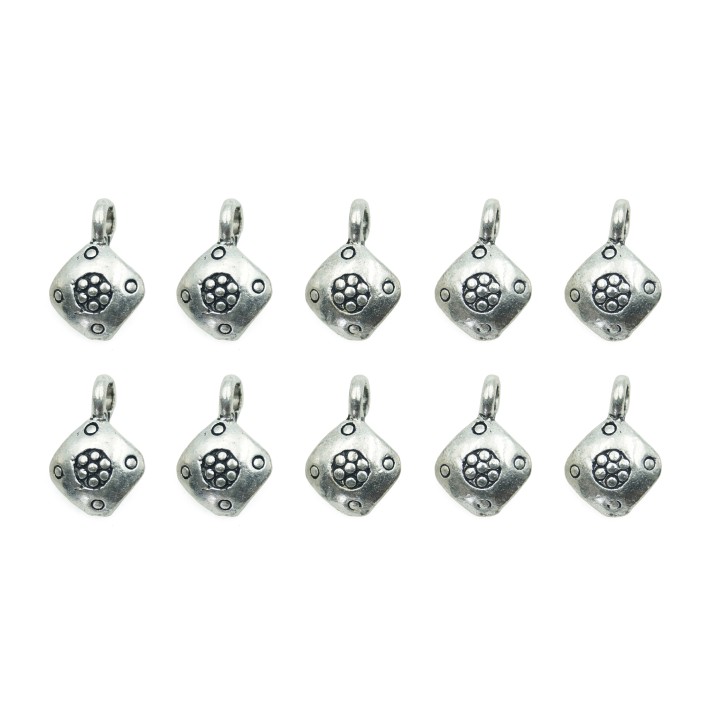 Cocol con argolla 14x10mm de pewter para collar pulsera y aretes