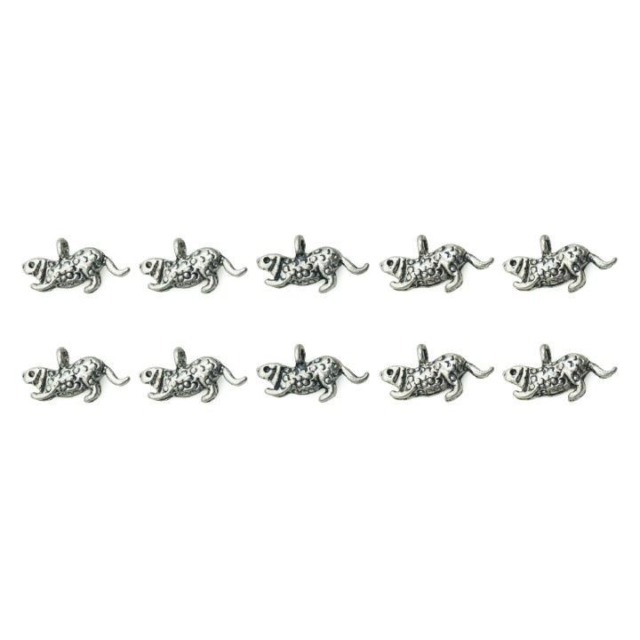 Animal con argolla 20x10mm de pewter para collar pulsera y aretes