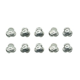 Flor 7x5mm de pewter para collar pulsera y aretes