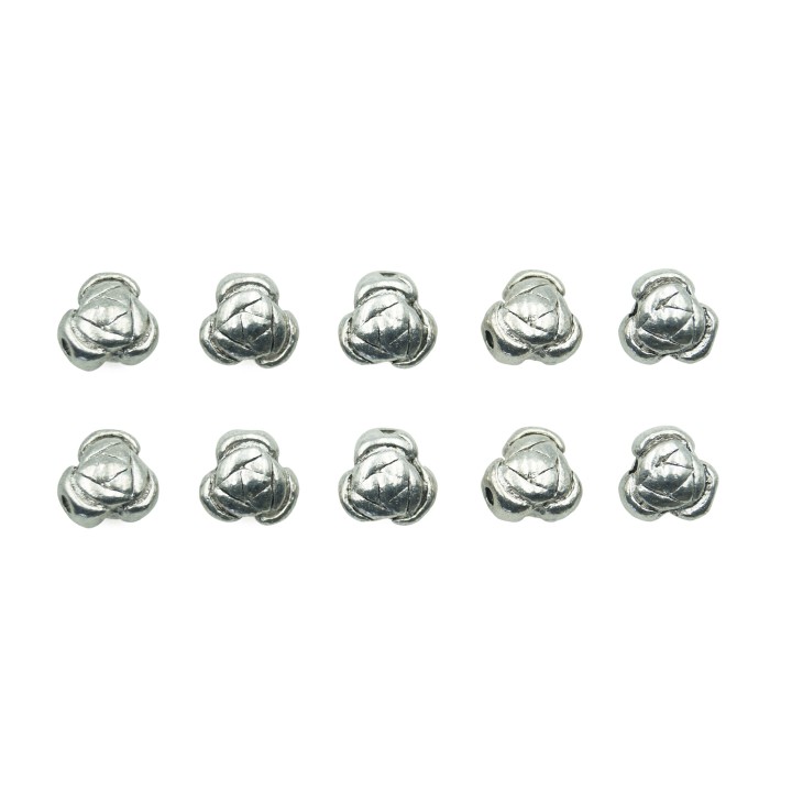Flor 7x5mm de pewter para collar pulsera y aretes