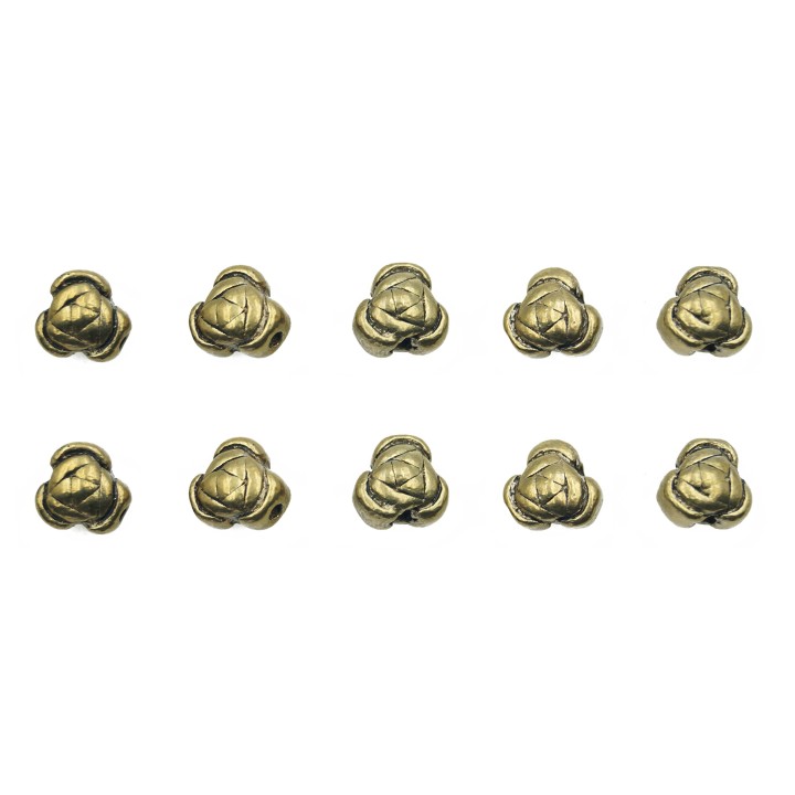 Flor 7x5mm de pewter para collar pulsera y aretes