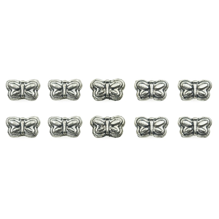 Mariposa 9x6mm de pewter para collar pulsera y aretes