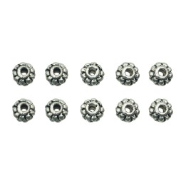 Rondel 7x5mm de pewter para collar pulsera y aretes