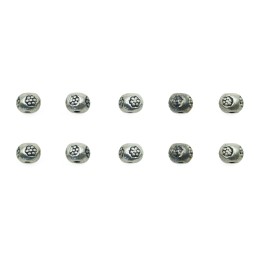 Redondo grabado 5x4mm de pewter para collar pulsera y aretes