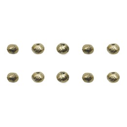 Redondo grabado 5x4mm de pewter para collar pulsera y aretes