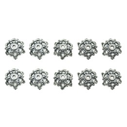 Casquillo grabado 13x6mm de pewter para collar pulsera y aretes