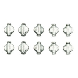 Cocol liso 10x8mm de pewter para collar pulsera y aretes