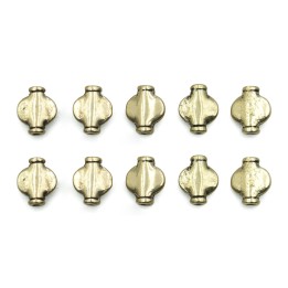 Cocol liso 10x8mm de pewter para collar pulsera y aretes