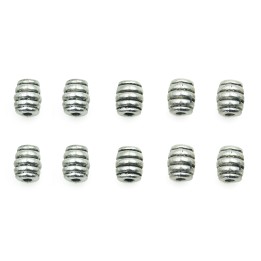 Cilindro 7x6mm de pewter para collar pulsera y aretes