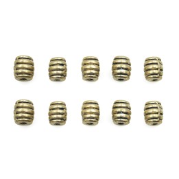 Cilindro 7x6mm de pewter para collar pulsera y aretes