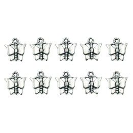 Mariposa con argolla 14x3mm de pewter para collar pulsera y aretes