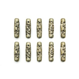 Cilindro grabado 16x5mm de pewter para collar pulsera y aretes