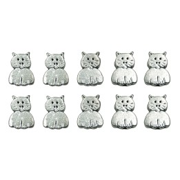 Gato 12x9mm de pewter para collar pulsera y aretes