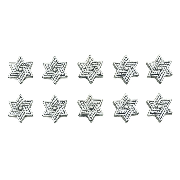 Estrella grabada 12x4mm de pewter para collar pulsera y aretes