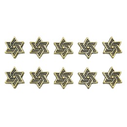 Estrella grabada 12x4mm de pewter para collar pulsera y aretes