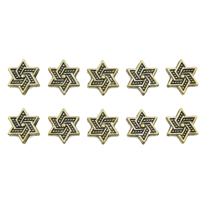 Estrella grabada 12x4mm de pewter para collar pulsera y aretes