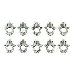 Mano grabada 16x14mm de pewter para collar pulsera y aretes