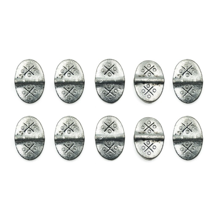 Oval grabada con tubo 16x11mm de pewter para collar pulsera y aretes