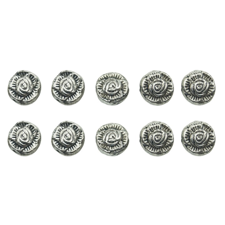 Flor 10x6mm de pewter para collar pulsera y aretes