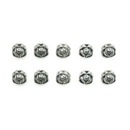 Flor 7mm de plastico para collar pulsera y aretes