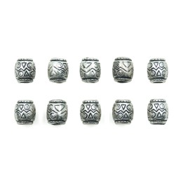 Barril 9x8mm de plastico para collar pulsera y aretes