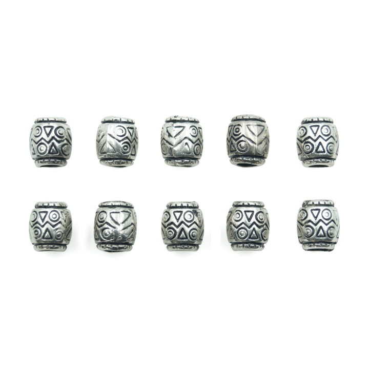 Barril 9x8mm de plastico para collar pulsera y aretes