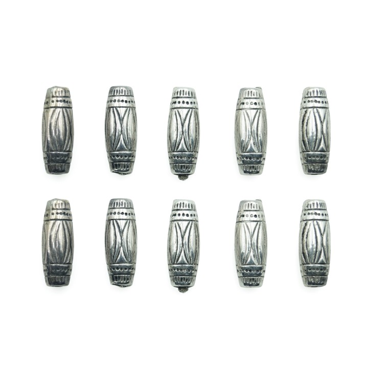 Barril 17x7mm de plastico para collar pulsera y aretes