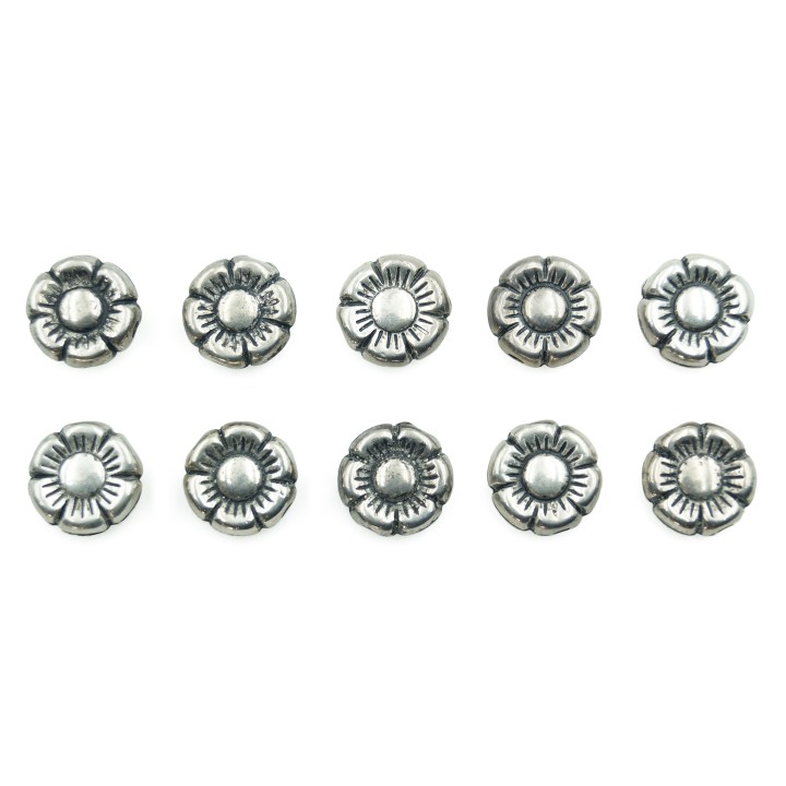 Flor plana 11x4mm de plastico para collar pulsera y aretes