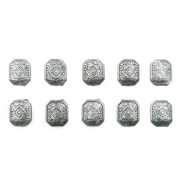 Rectangulo 11x9mm de plastico para collar pulsera y aretes