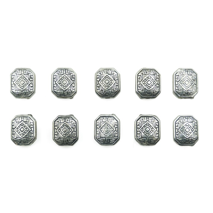 Rectangulo 11x9mm de plastico para collar pulsera y aretes