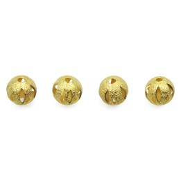 Bola perforada 8mm de laton para collar y pulsera