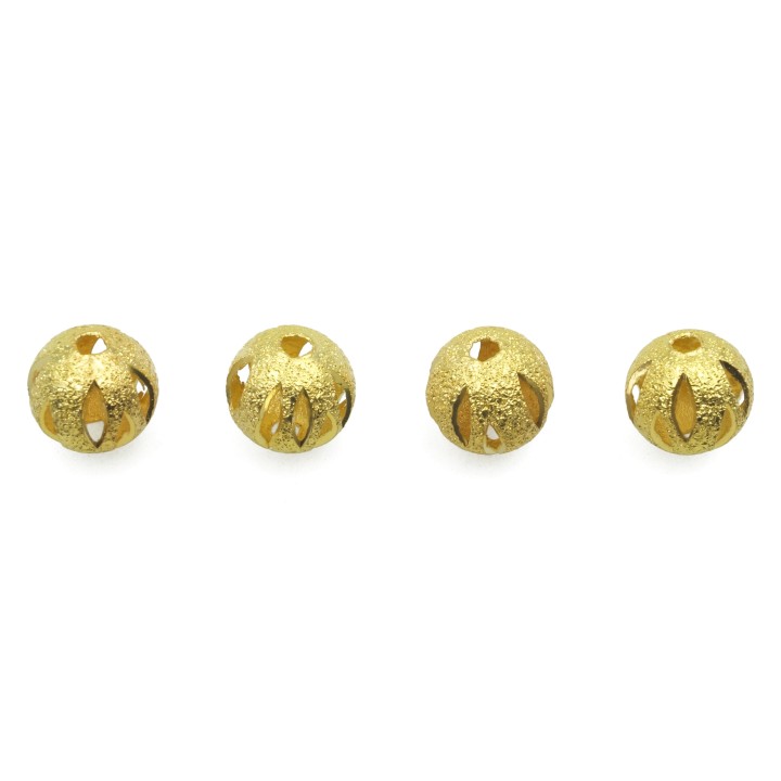 Bola perforada 8mm de laton para collar y pulsera